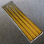 Pack of 4 x 32cm Yellow Taper Dinner Candles
